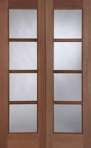 Hardwood Pattern 70 Rebated Pair (RHPO) Un-Glazed External Door - Mendes Doors