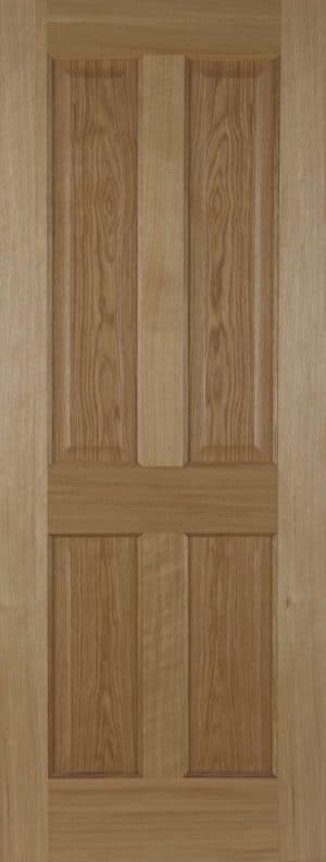 Oak 4 Panel Recessed FD30 Unfinished Internal Door - Mendes Doors