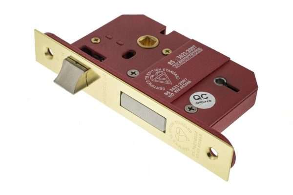 Atlantic 5 Lever Key Sashlock [BS] 2.5" - Polished Brass