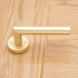 Ares Satin Brass Handle - Deanta Doors