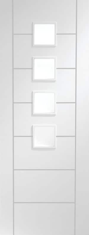 Palermo Internal White Primed Door with Obscure Glass - XL Joinery Doors