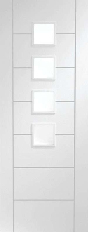 Palermo Internal White Primed Door with Obscure Glass - XL Joinery Doors