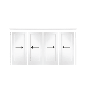 White Primed 4 Door Top Wardrobe Frame System (Inc Hardware Kit) - XL Joinery Doors