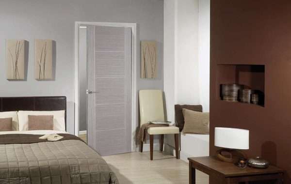 Vancouver 5P Pre-Finished Light Grey Internal Door - LPD Doors - Image 3