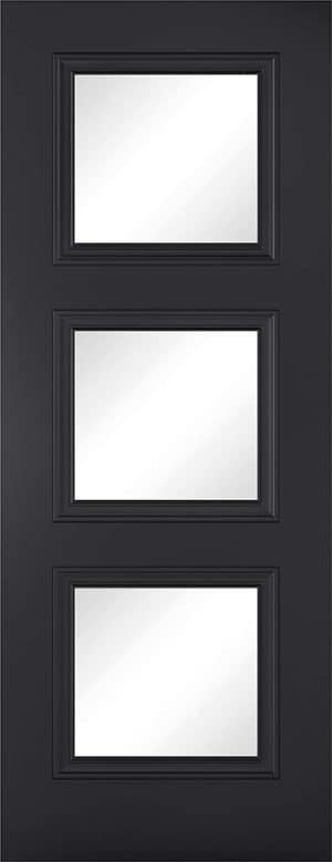 Antwerp 3L Primed Black Internal Door - LPD Doors