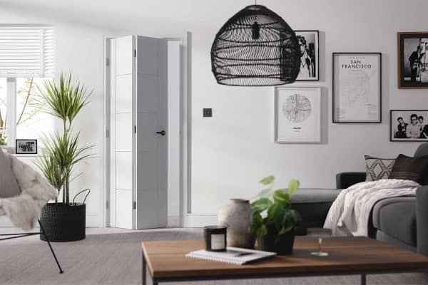 Vancouver Bi-fold Primed White Internal Door - LPD Doors - Image 2
