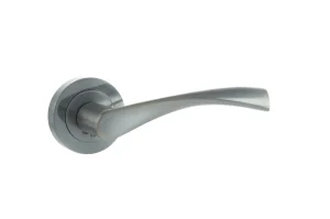 Eco Aqua Aluminium Lever on Round Rose - Satin Chrome